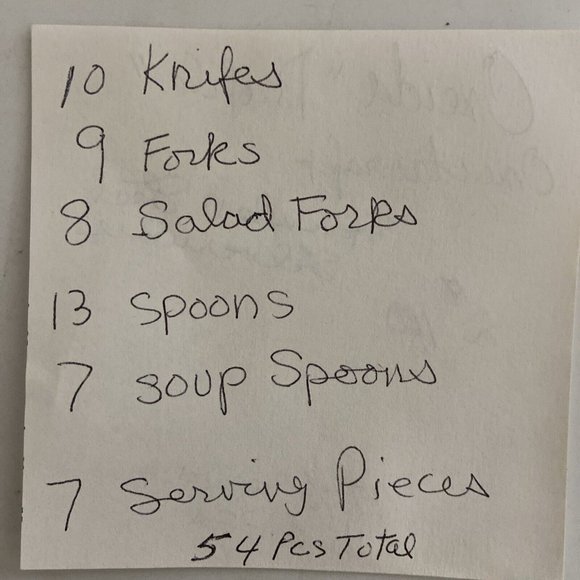 Oneida Oneidacraft Deluxe PROFILE Stainless Flatware 54 pc w Serving pcs Nice - Picture 13 of 13